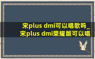 宋plus dmi可以唱歌吗_宋plus dmi荣耀版可以唱歌吗